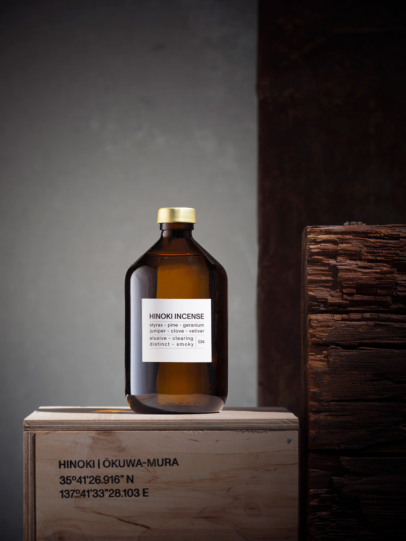 Wabi-sabi interior styled with a signature scent